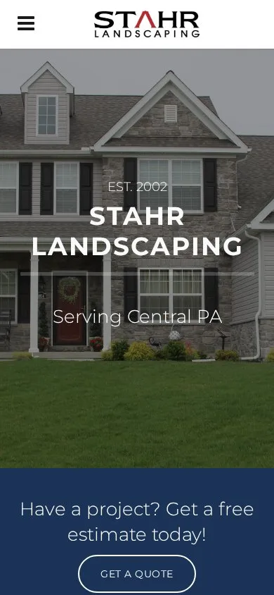 Stahr Landscaping on mobile